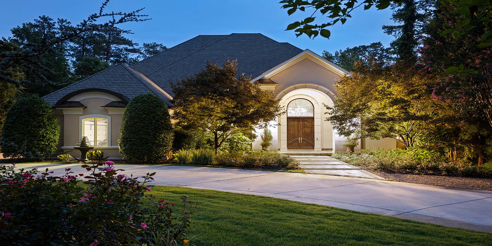 Twilight exterior, before