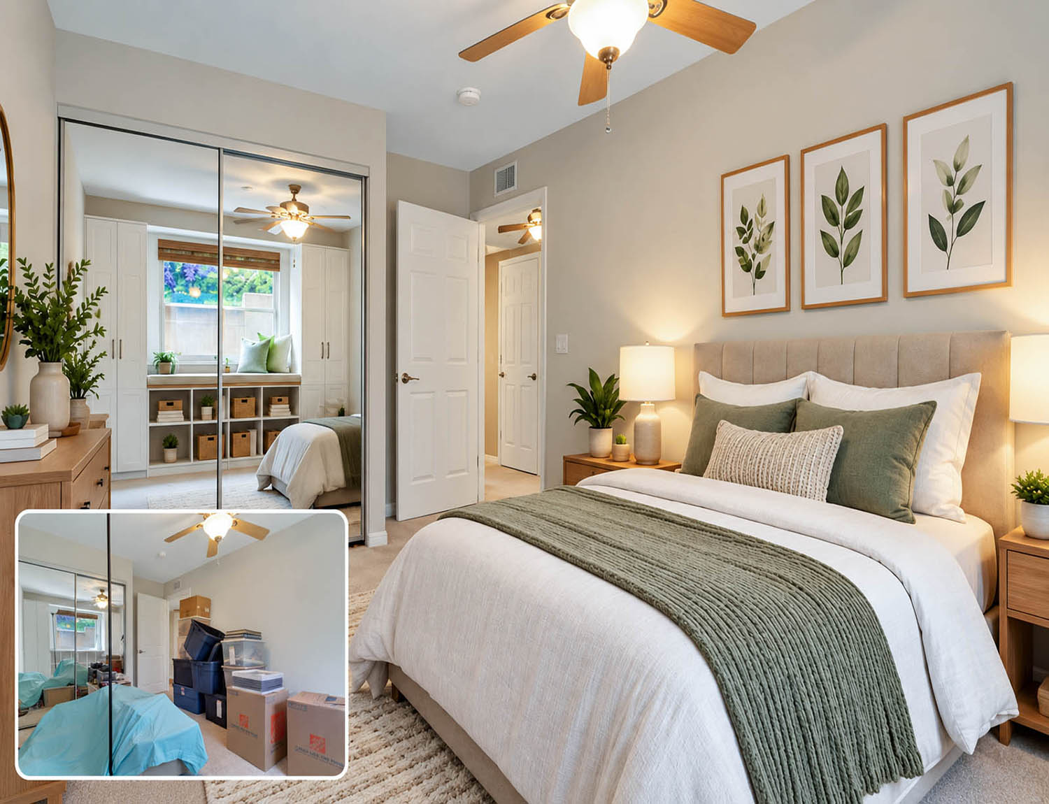 Decluttering and staging sample