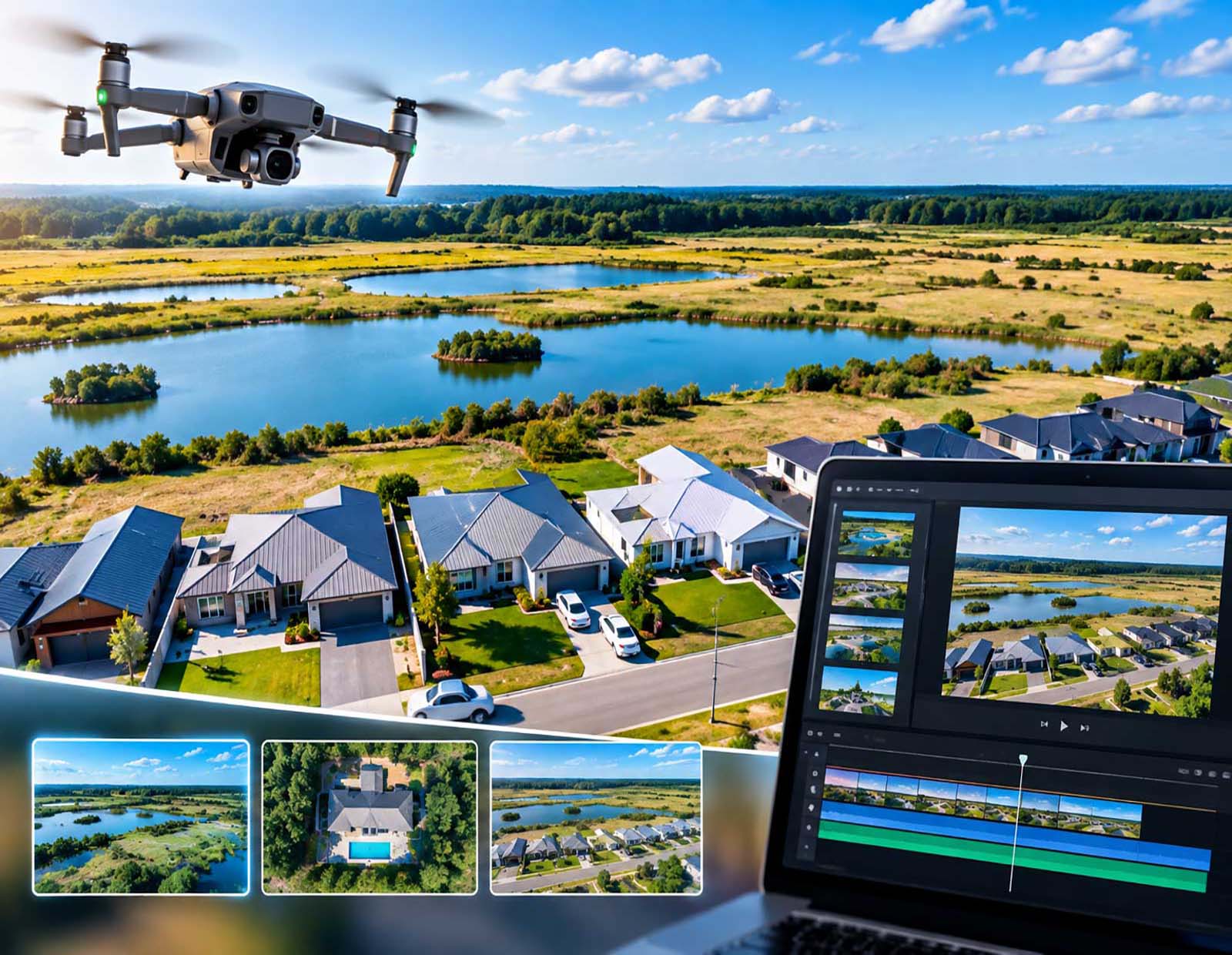 Drone video editing sample
